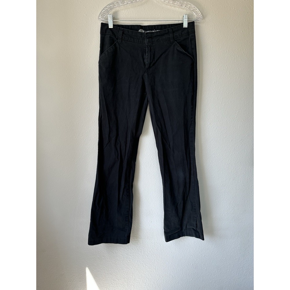 Dickies Women's Relaxed Straight Stretch Twill Sz 6R Black Pants